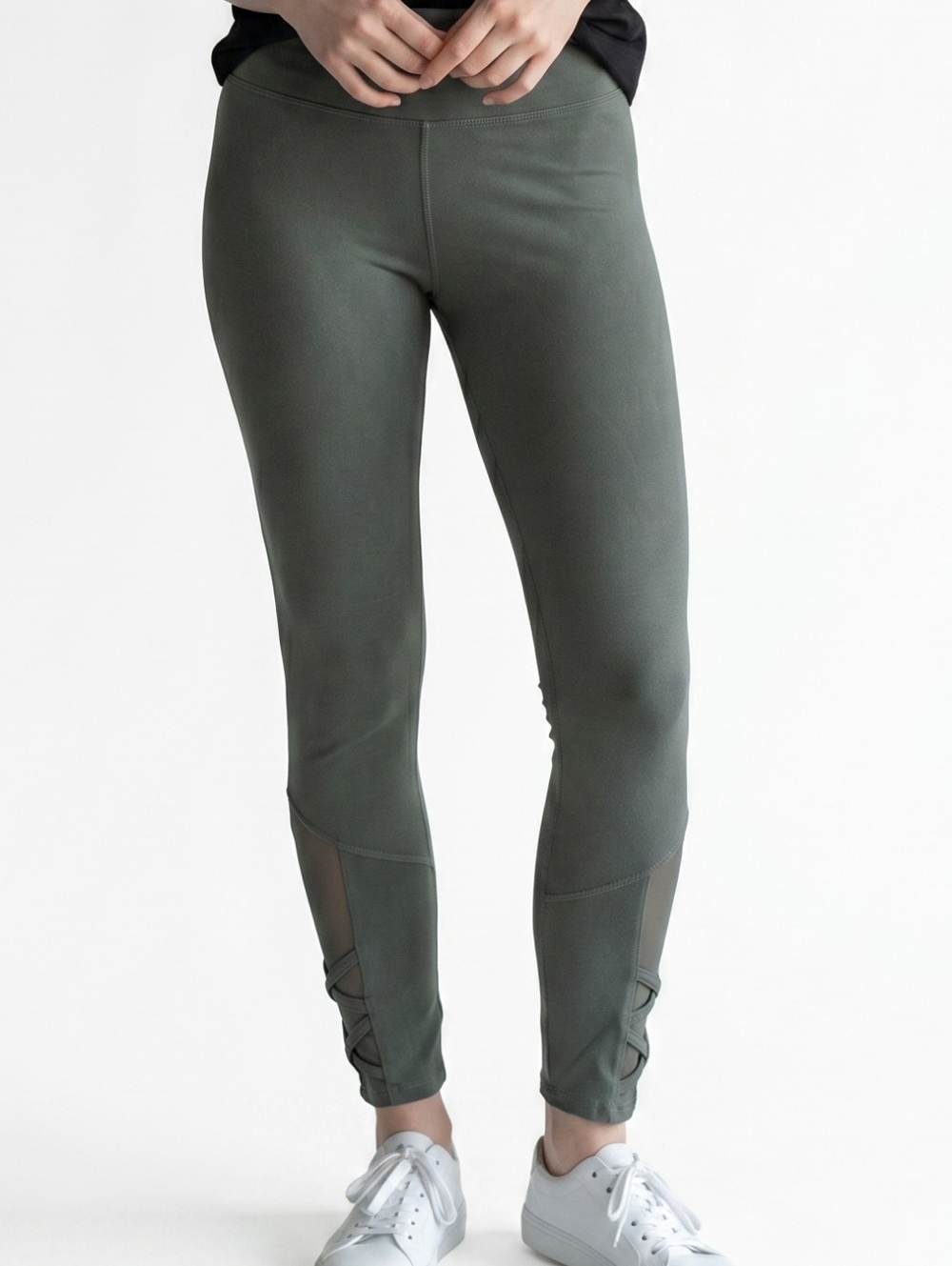 Balance Collection Olive Crisscross Detail Leggings